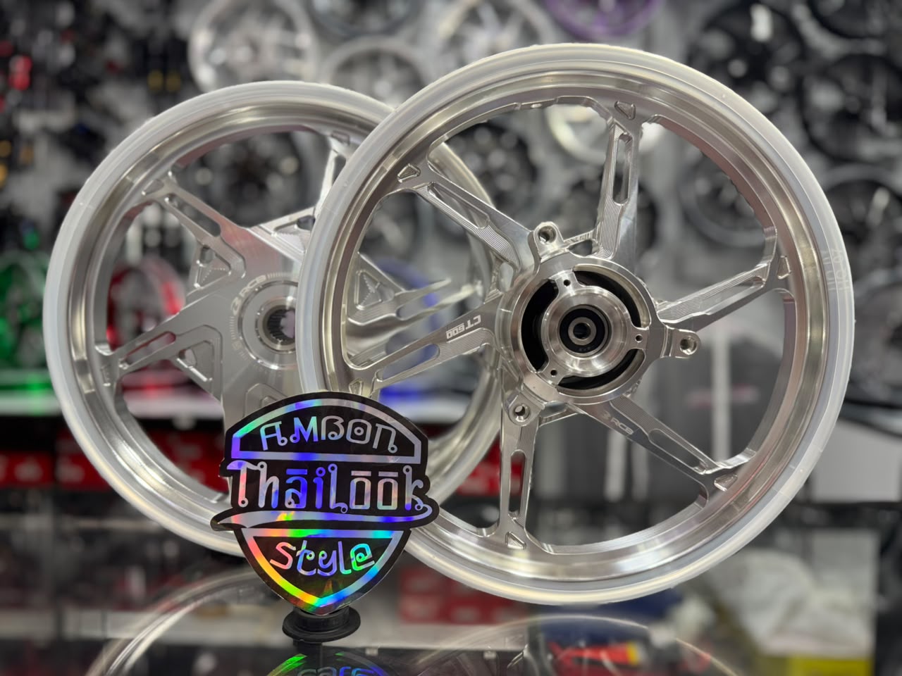 RCB CNC RIM CT 600 AEROX V1-V2 SL F-185*14(4H) R-215*14